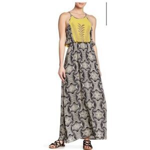 JOHNNY WAS EMBROIDERED MAXI DRESS
